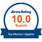 AVVO Rating 10.0 Superb Top Attorney Litigation
